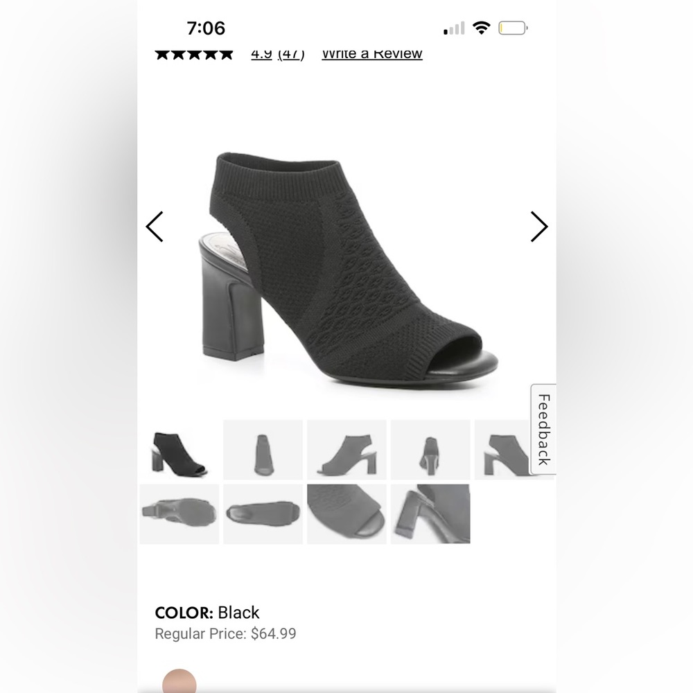 New dsw black open toe stretchy heels size 9